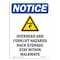 Signmission OSHA Notice, 7" Height, Overhead And Forklift Sign With Symbol, 7" X 5", Portrait OS-NS-D-57-V-17092 - alternate 1